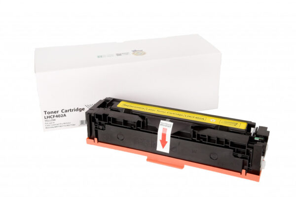 204664-4 Kompatibilná tonerová náplň CF402A, 201A, 1400 listov pre tlačiarne HP (Orink white box) Žltá