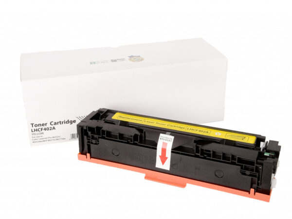 Kompatibilná tonerová náplň CF402A, 201A, 1400 listov pre tlačiarne HP (Orink white box) Žltá