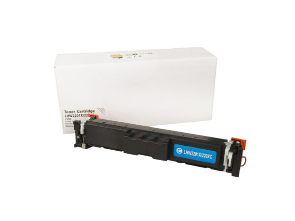 Kompatibilná tonerová náplň W2201X, 220X, 5500 listov pre tlačiarne HP (Orink white box) Azurová