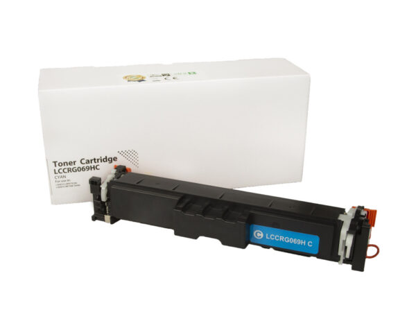 Kompatibilná tonerová náplň 5097C002, CRG069HC, WITHOUT CHIP, 5500 listov pre tlačiarne Canon (Orink White Box) Azurová