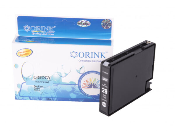 Kompatibilná atramentová náplň 4870B001, PGI29DGY, dark grey, 38ml pre tlačiarne Canon (Orink box) Dark Gray